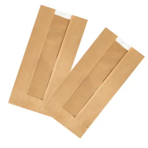 BREAD BAGS KRAFT WITH WINDOW 12X31X8.5CM (1X50) (TBD)