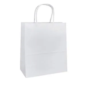 PAPER CARRIER TWIST HANDLE WHITE SUPER KING 450+160x500