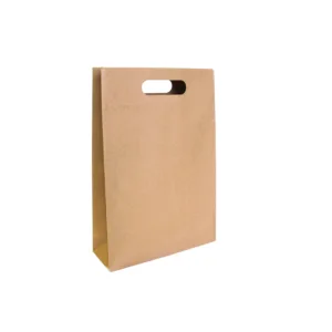H-SELECT PAPER CARRIER BAG OPOL HANDLE SMALL BROWN