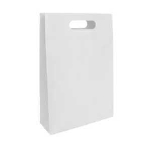 H-SELECT PAPER CARRIER BAG OPOL HANDLE SMALL WHITE