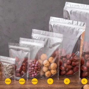 DOY POUCH CLEAR WITH ZIPPER 1lt 16x23+9BG 150mic