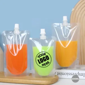 SPOUT POUCH CLEAR (CENTRE SPOUT) 200ml