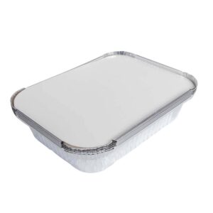 FOIL CONTAINER MEDIUM 890ml WITH BOARD LID #4153 (1x10)