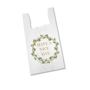 CARRIER BAG MIDI WHITE "HAVE A NICE DAY FLORAL"