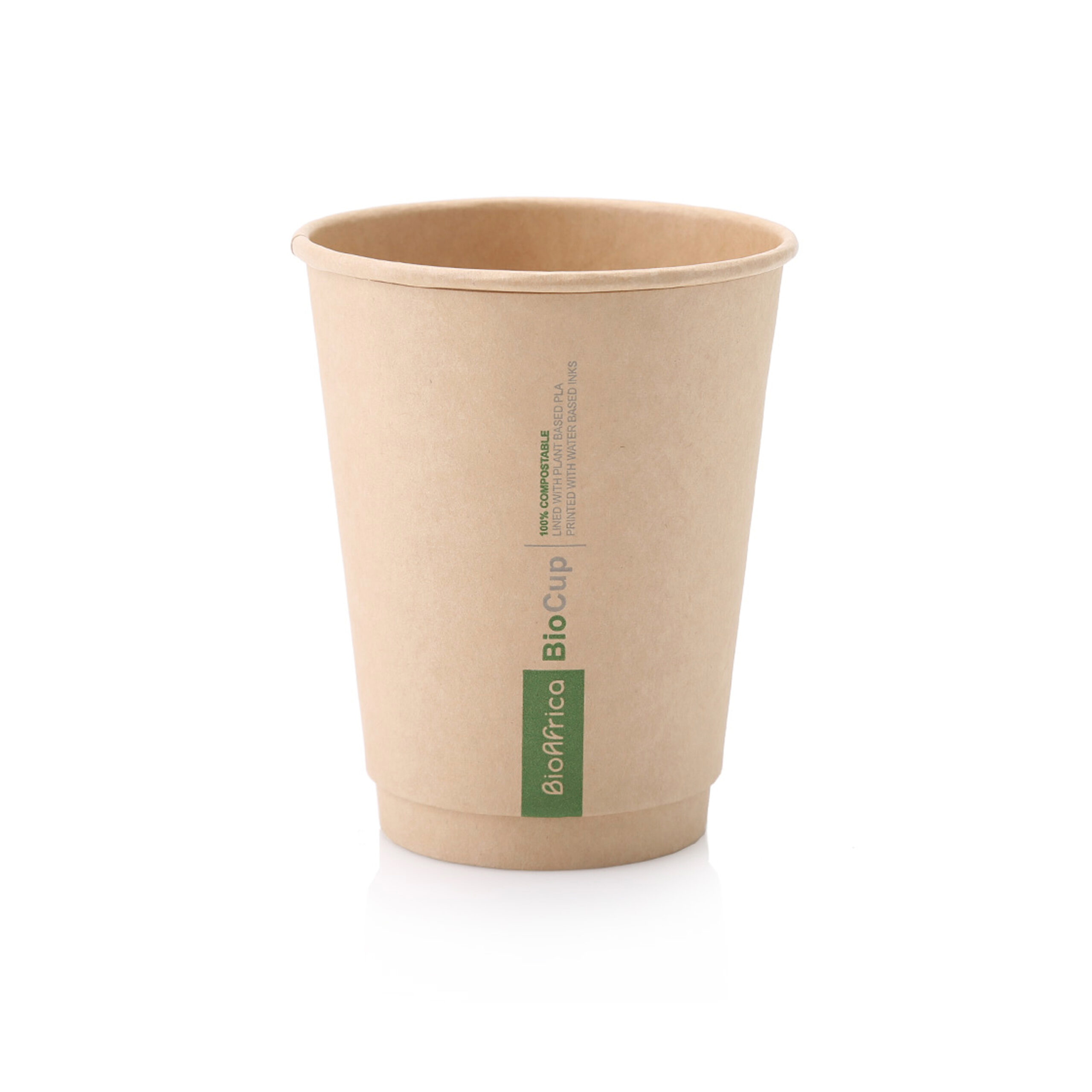BIOAFRICA DOUBLE WALL COMPOSTABLE BIOCUP 250ml KRAFT (1x25)