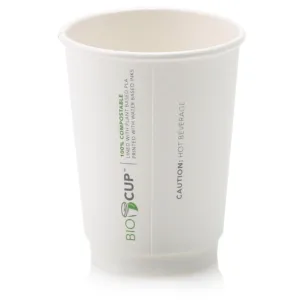 BIOAFRICA DOUBLE WALL COMPOSTABLE BIOCUP 350ml WHITE (1x25)
