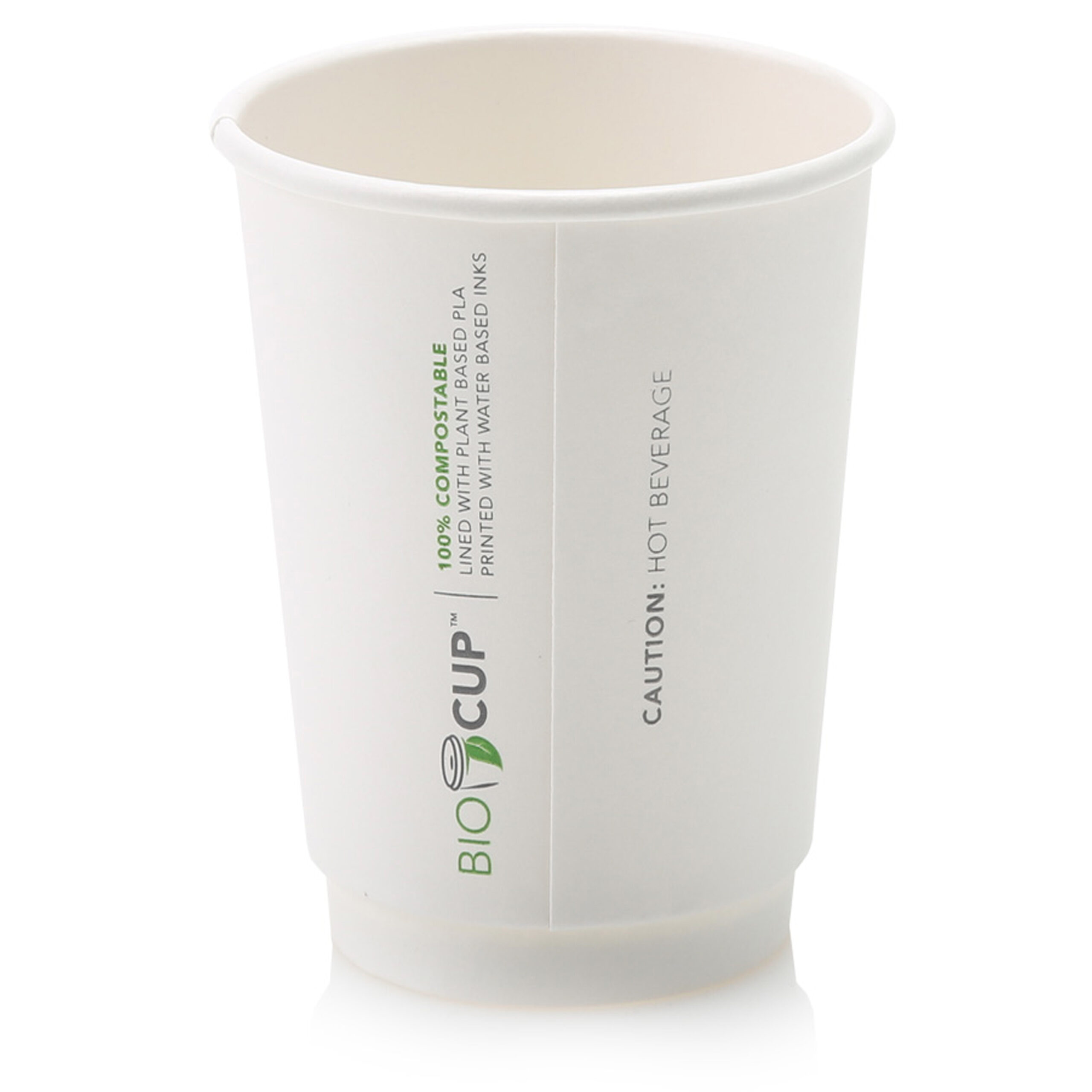 BIOAFRICA DOUBLE WALL COMPOSTABLE BIOCUP 350ml WHITE (1x25)