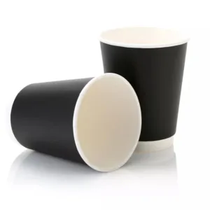 DOUBLE WALL BLACK CUP 350ml (1x25)