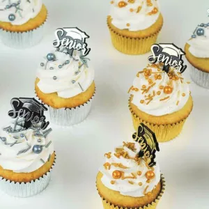 FOIL BAKING CUPS SILVER/GOLD 11cm (1x50pc)