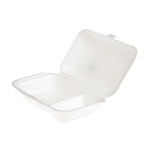 FOAM TAKE-AWAY BOX #40 WHITE 1 DIVISION 260x165x80mm