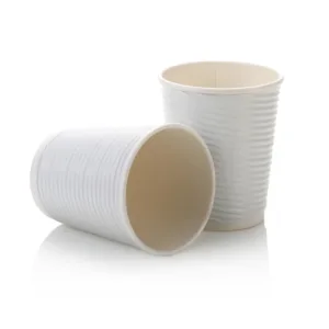 HORIZONTAL RIPPLE WHITE CUP 350ml (1x25)