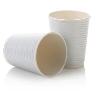 HORIZONTAL RIPPLE WHITE CUP 250ml (1x25)