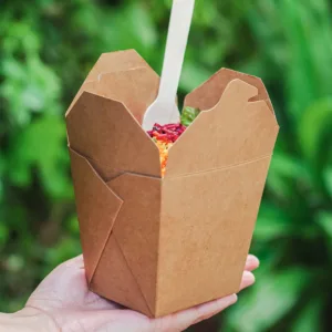 NOODLE BOX WITH SQUARE BASE KRAFT