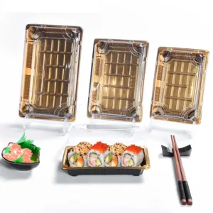 SUSHI BOX GOLD BOTTOM 8x13.5cm