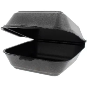 FOAM TAKE-AWAY BURGER BOX #5 BLACK