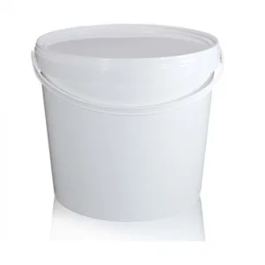 PLASTIC BUCKET WITH LID WHITE 10L