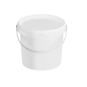 PLASTIC BUCKET WITH LID WHITE 1Lt