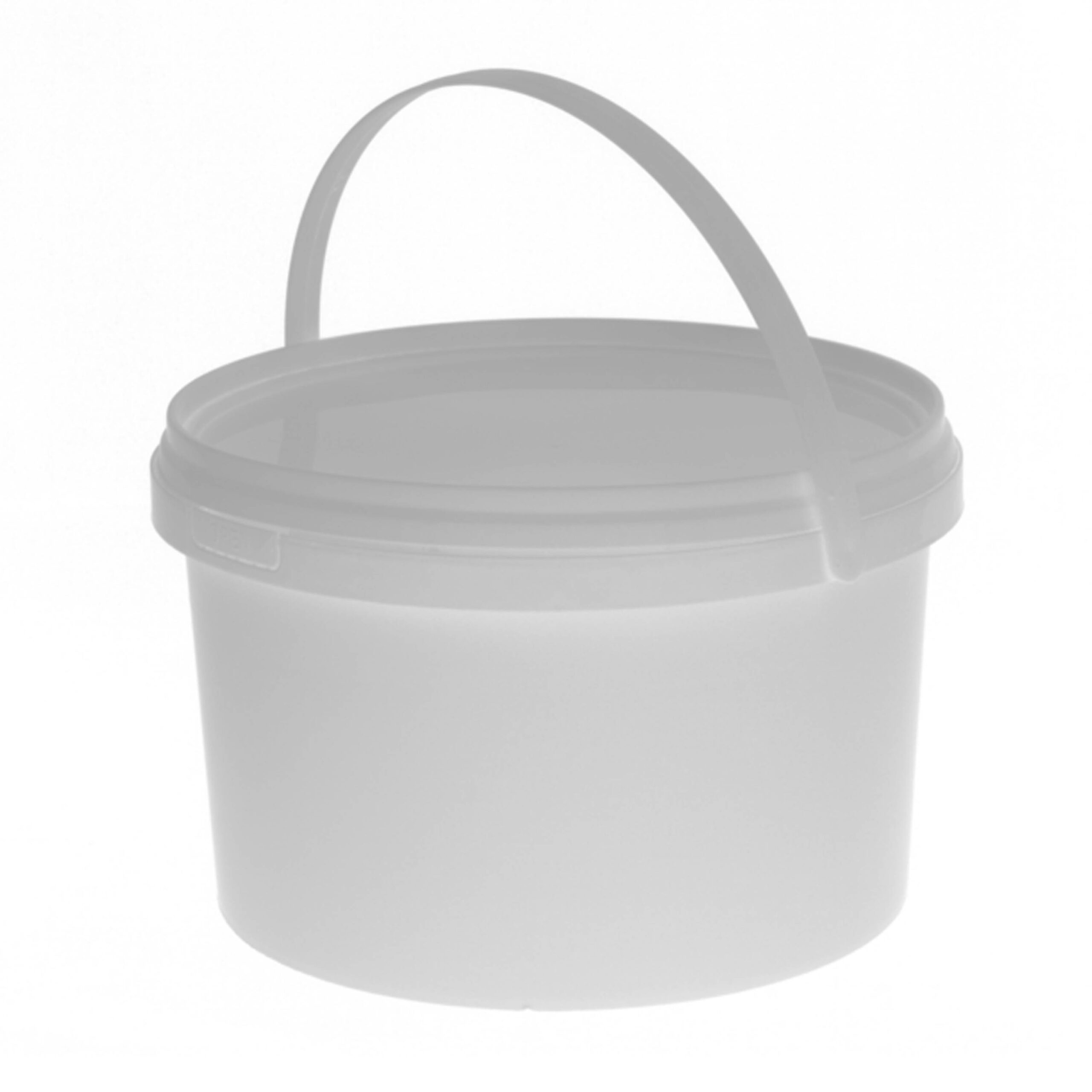 PLASTIC BUCKET
WITH LID WHITE
2Lt (1x10)