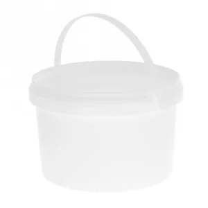 PLASTIC BUCKET WITH LID CLEAR 2Lt (1x10)