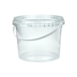 PLASTIC BUCKET WITH LID CLEAR 5LT