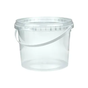 PLASTIC BUCKET WITH LID CLEAR 5LT