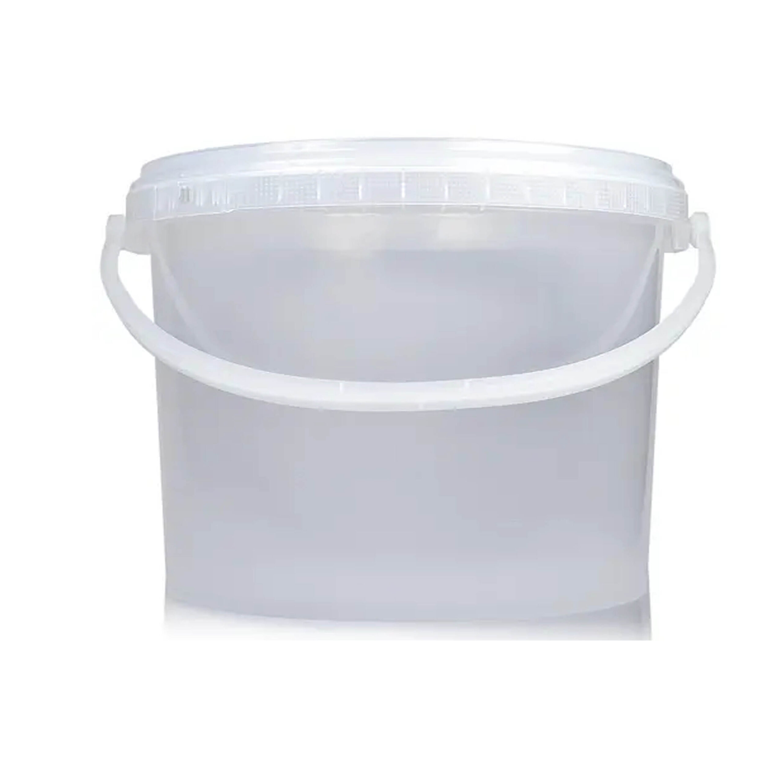 PLASTIC BUCKET WITH LID CLEAR 5LT - 1x5