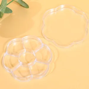 ACRYLIC FLOWER SHAPED CONTAINER 6 DIV 10x2cm