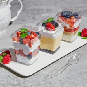 H-SELECT ACRYLIC DESSERT CUP & LID 4.8 x 4.5cm 50ml (1x10)