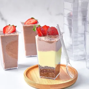 H-SELECT ACRYLIC DESSERT CUP & LID 5.6 x 7.5cm 140ml (1x10)