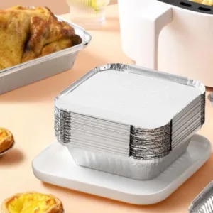 ALUMINIUM SQUARE CONTAINER WITH LID (75x75x30) (1x25)