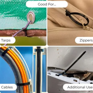 HELLERMANTYTON CABLE TIES BLACK 200x4.6mm (1x100)