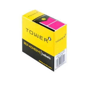 TOWER  SELF ADHESIVE FLU. PINK LABELS  19x25mm (200 LABELS)