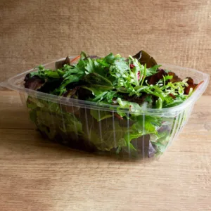 PLASTIC CLEAR RECT CONTAINER 1L 187x163x65mm