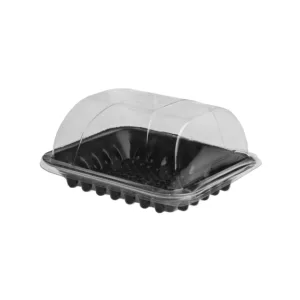 PLASTIC BLACK BURGER LID & BASE