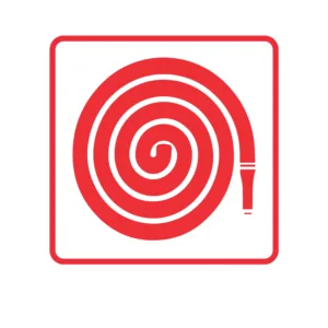 TOWER PHOTOLUMINESCENT "FIRE HOSE" SIGNAGE 190x190mm (TBD)