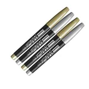 LUXOR METALLIC MARKER  GOLD/SILVER  1mm  (1x4pc)
