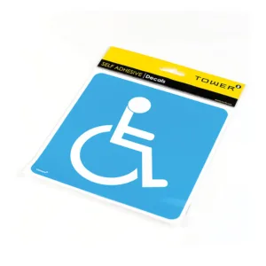 TOWER  "PHYSICALLY CHALLENGED" SIGNAGE  165x172mm