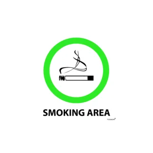 TOWER  "SMOKING AREA" SIGNAGE  150x150mm