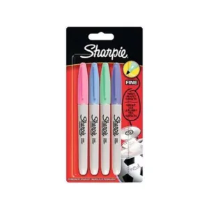 PACK (4) SHARPIE PERMANENT MARKERS FINE 4 COLOURS