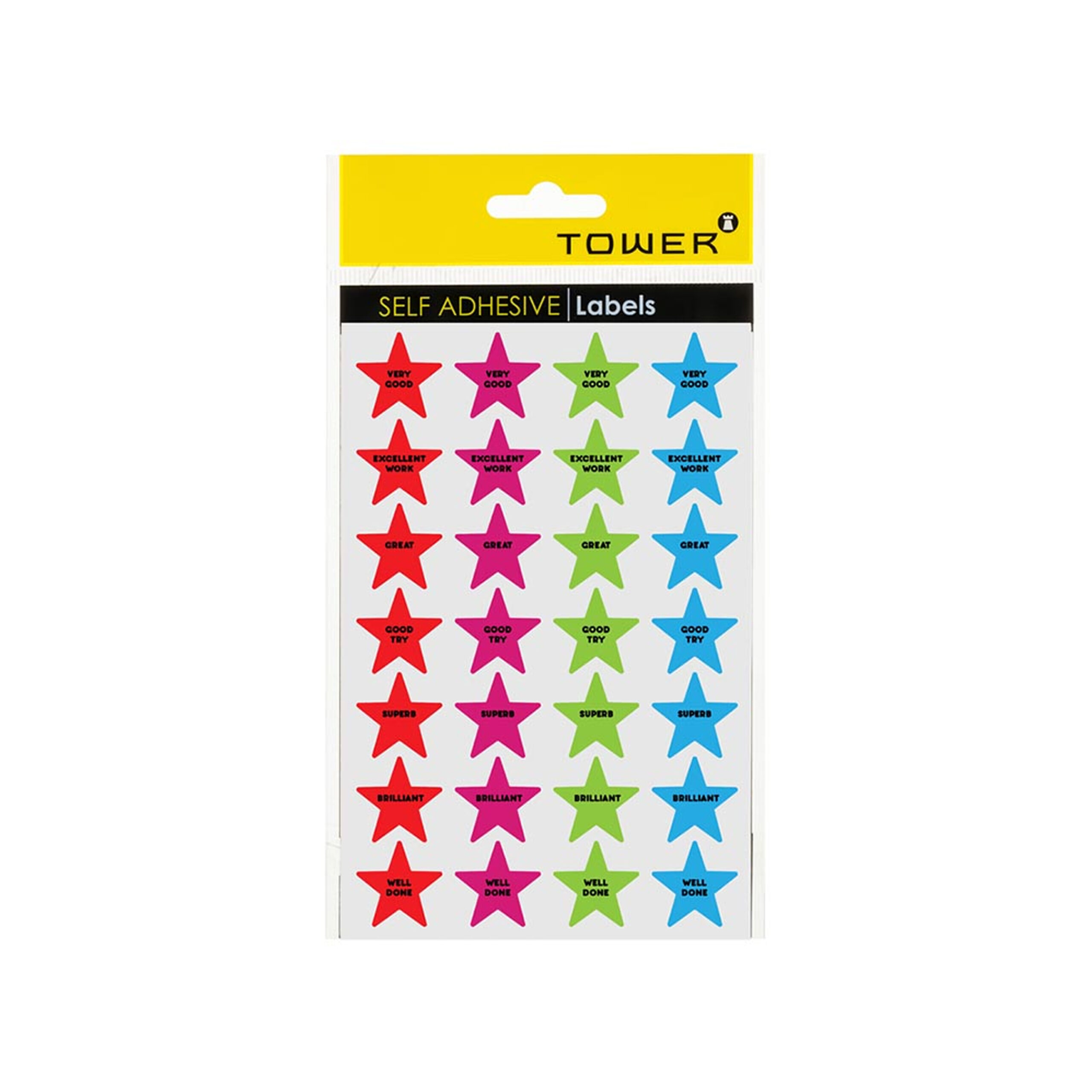 TOWER 
TEACHERS RANGE
"STARS WITH
FACES" LABELS
(120 LABELS)