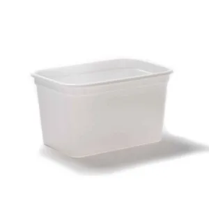 PP RECTANGULAR TUB WHITE 500g
