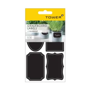 TOWER WATERPROOF CHALKBOARD LABELS (16 LABELS) (TBD)