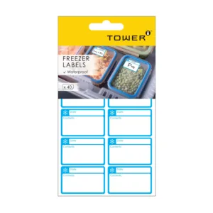 TOWER  WATERPROOF FREEZER LABELS  (40 LABELS)