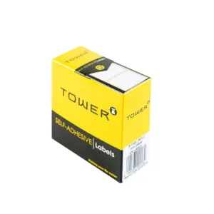 TOWER  SELF ADHESIVE WHITE LABELS  19x25mm  (490 LABELS)