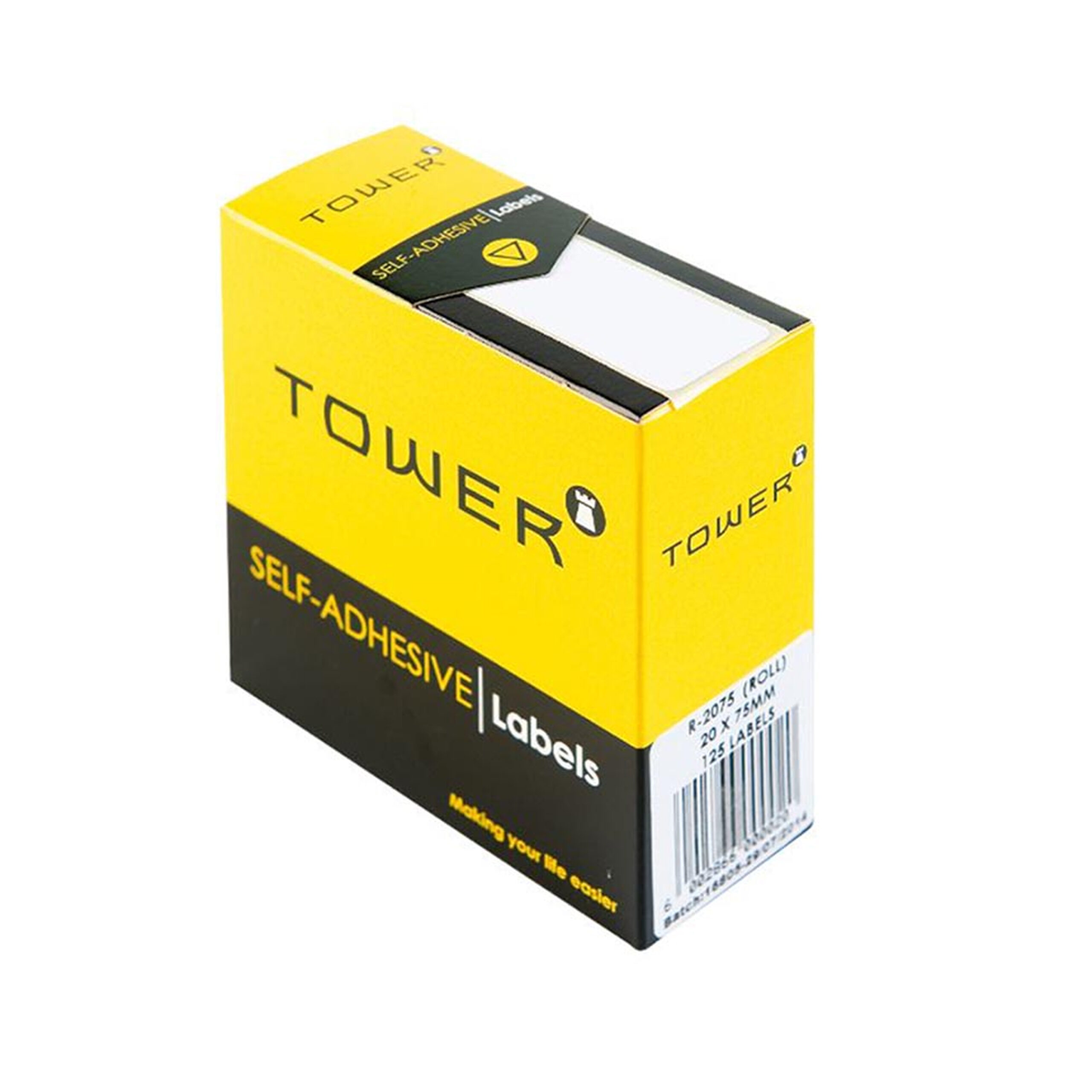 TOWER  SELF
ADHESIVE WHITE
LABELS  20x75mm 
(125 LABELS)