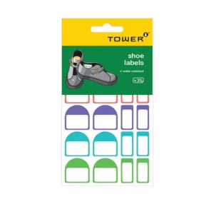 TOWER WATER RESISTANT SHOE LABELS (20 LABELS) (TBD)