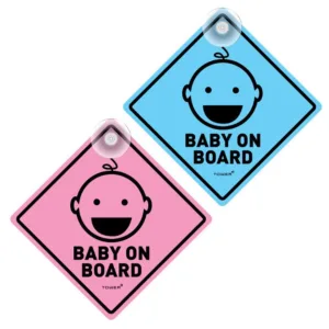 TOWER VEHICLE SIGN "BABY ON BOARD" 135x135mm
