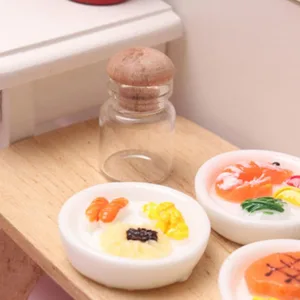 GLASS BOTTLE WITH WOODEN CORK LID 5ml (1x12) (TBD)