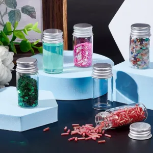 GLASS BOTTLE WITH SCREW ON LID 5ml (1x12) (TBD)