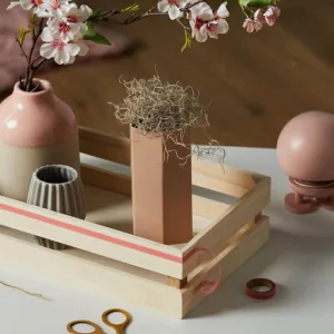 NATURAL WOODEN CRATE 55x25x10cm